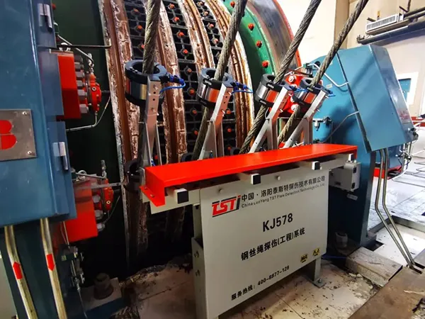 TST提升机钢丝绳智能探伤系统设备运行现场